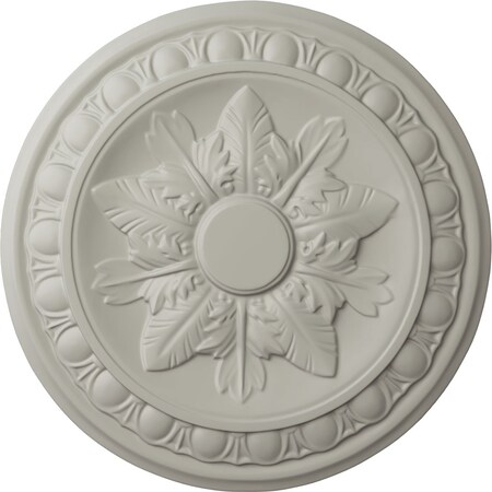 Ekena Millwork Exeter Ceiling Medallion (Fits Canopies up to 3 1/8"), Hnd-Painted Pot of Cream, 17 3/4"OD x 1 1/8"P CM17EXPCF
